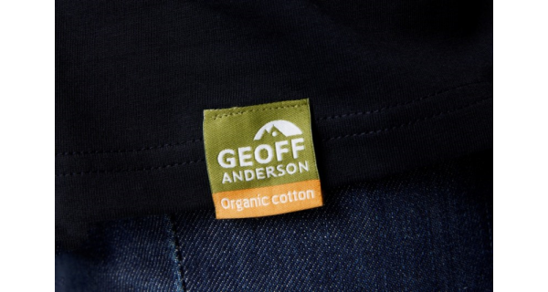 GEOFF ANDERSON - Tričko Organic Tee Black Orange Logo vel. M