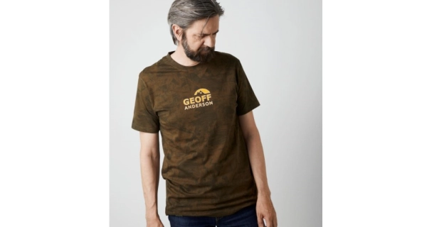 GEOFF ANDERSON - Tričko Organic Tee leaf oranž logo vel. L