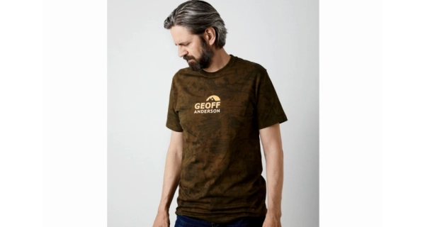 GEOFF ANDERSON - Tričko Organic Tee leaf oranž logo vel. L