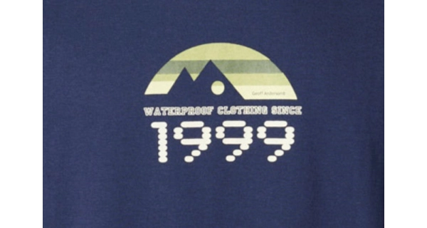 GEOFF ANDERSON - Tričko Organic Tee Retro 1999 Blue vel. M
