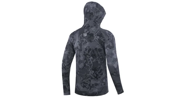 GIANTS FISHING - Funkční tričko s dlouhým rukávem UV50+Hoodie Camo Grey vel. 2XL