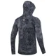 GIANTS FISHING - Funkční tričko s dlouhým rukávem UV50+Hoodie Camo Grey vel. M