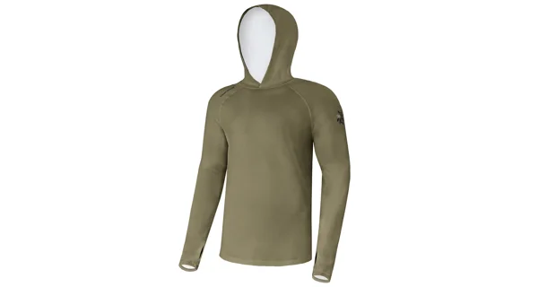 GIANTS FISHING - Funkční tričko s dlouhým rukávem UV50+Hoodie Olive Green vel. 2XL