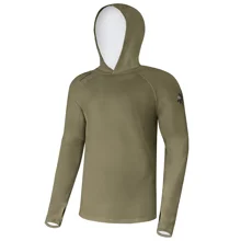 GIANTS FISHING - Funkční tričko s dlouhým rukávem UV50+Hoodie Olive Green vel. XL