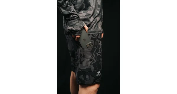 GIANTS FISHING - Kraťasy Shorts Quick Dry UV50+Camo Grey vel. 2XL