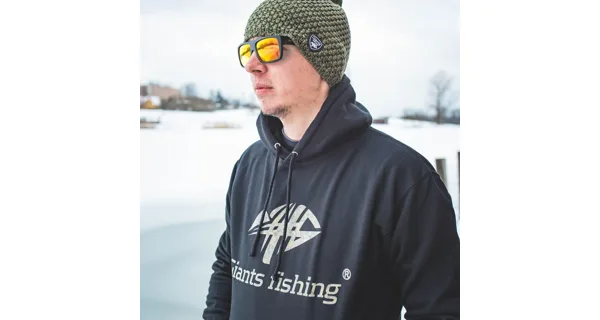 GIANTS FISHING - Mikina s kapucí Černá Camo Logo vel. L