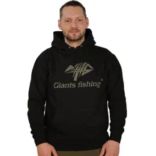 GIANTS FISHING - Mikina s kapucí Černá Camo Logo vel. XL