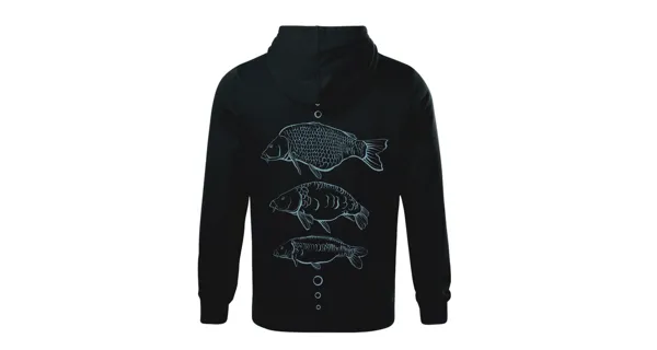 GIANTS FISHING - Mikina Tři kapři Černá vel. 3XL