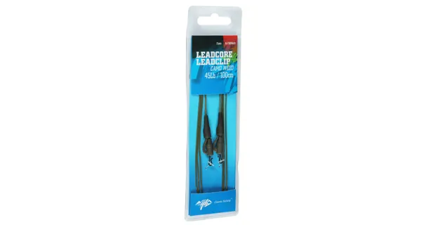 GIANTS FISHING - Montáž s olověnou šňůrkou Leadcore 45 lb Leadclip 2 ks Camo Weed 100 cm