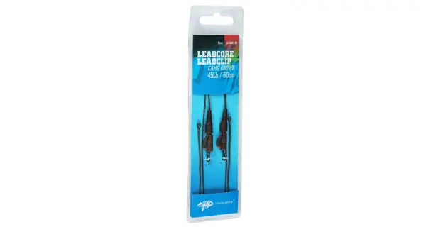 GIANTS FISHING - Montáž s olověnou šňůrkou Leadcore 45 lb Leadclip 2 ks Camo Weed 60 cm