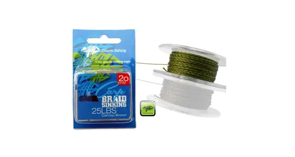GIANTS FISHING - Návazcová šňůrka Carp Braid Sinking 25 lb 20 m Camou Green