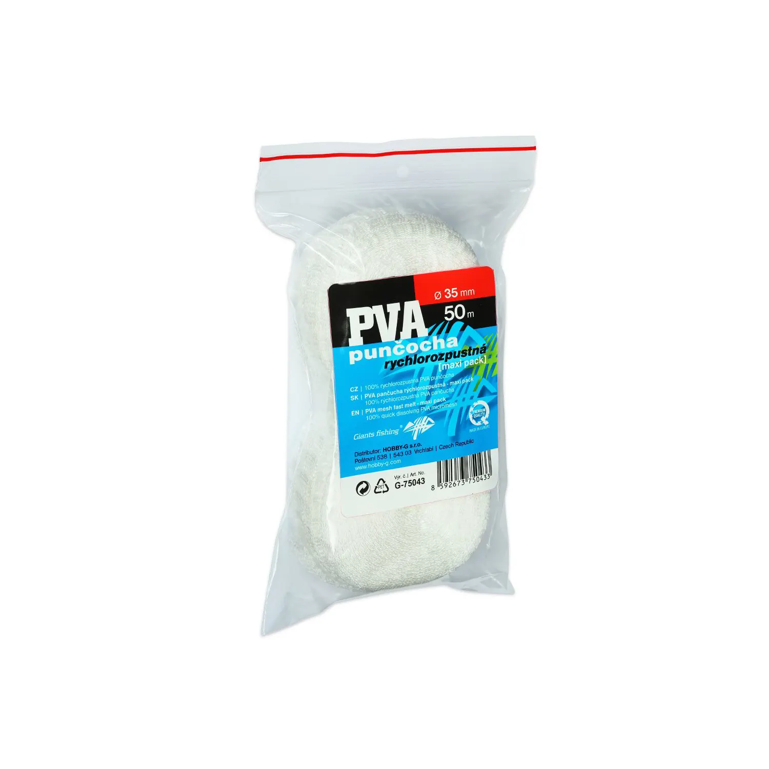 Giants fishing GIANTS FISHING - PVA náhradní punčocha Mesh Fast Melt Refill Maxi Pack 35 mm 50 m
