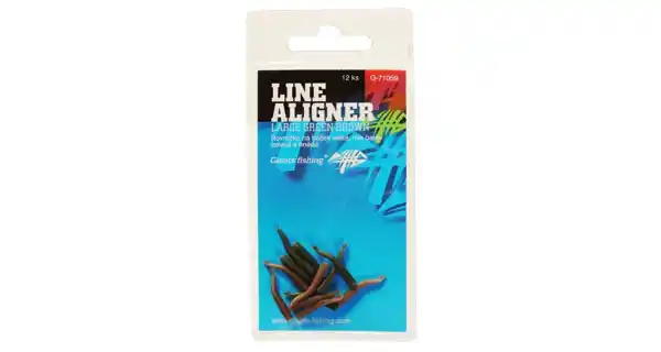 GIANTS FISHING - Rovnátka na háček Line Aligner Large Green Brown 12 ks