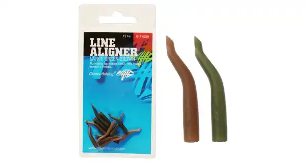 GIANTS FISHING - Rovnátka na háček Line Aligner Large Green Brown 12 ks