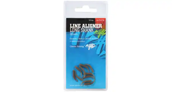 GIANTS FISHING - Rovnátka na háček Line Aligner Long Shank Large Brown vel. 2-6 10 ks