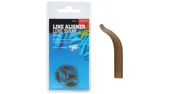 GIANTS FISHING - Rovnátka na háček Line Aligner Long Shank Large Brown vel. 2-6 10 ks