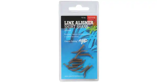 GIANTS FISHING - Rovnátka na háček Line Aligner Short Shank Large Brown vel. 2-6 10 ks