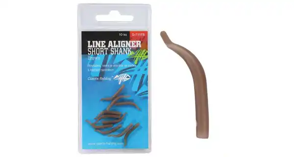 GIANTS FISHING - Rovnátka na háček Line Aligner Short Shank Large Brown vel. 2-6 10 ks