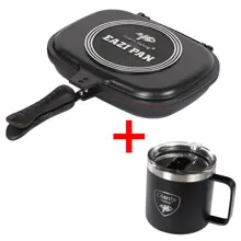 GIANTS FISHING - Set Pánev na vaření Eazi Pan Medium + Nerezový thermo hrnek 400 ml