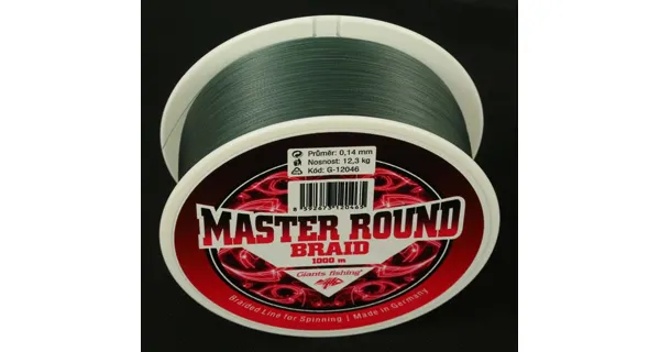 GIANTS FISHING - Splétaná šňůra Master Round Braid 0,12 mm 9,8 kg 1000 m