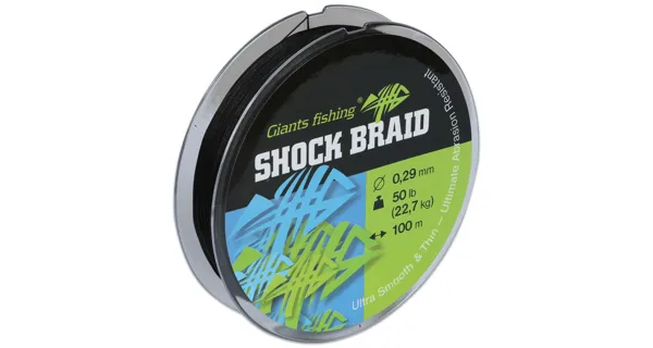 GIANTS FISHING - Splétaná šňůra Shock Braid 0,29 mm 22,7 kg 100 m
