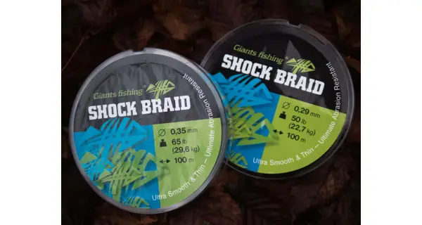 GIANTS FISHING - Splétaná šňůra Shock Braid Green 0,29 mm 22,7 kg 100 m
