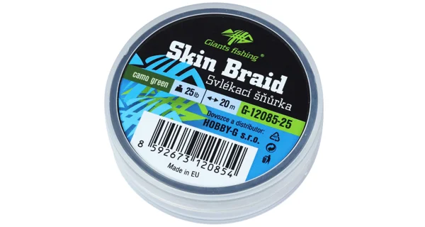 GIANTS FISHING - Svlékací šnůra Carp Line Skin Braid 25 lb 20 m Camo Green