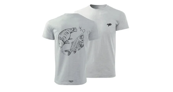 GIANTS FISHING - Tričko Kapr s kostrou Šedé vel. 2XL