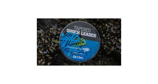 GIANTS FISHING - Ujímaný šokový vlasec Tapered Shock Leader 0,26-0,57 mm 15 m