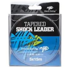 GIANTS FISHING - Ujímaný šokový vlasec Tapered Shock Leader 0,35-0,65 mm 15 m