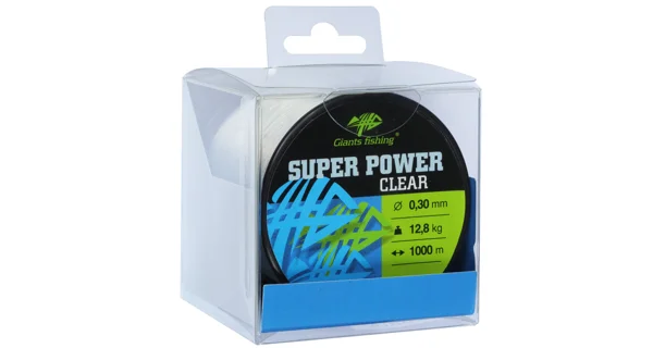 GIANTS FISHING - Vlasec Super Power Clear 0,30 mm 12,8 kg 1000 m
