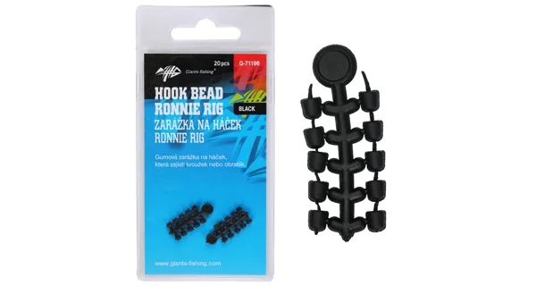 GIANTS FISHING - Zarážka na háček Hook Bead for Ronnie Rig Black 20 ks