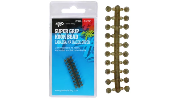 GIANTS FISHING - Zarážka na háček Super Grip Hook Bead 20 ks