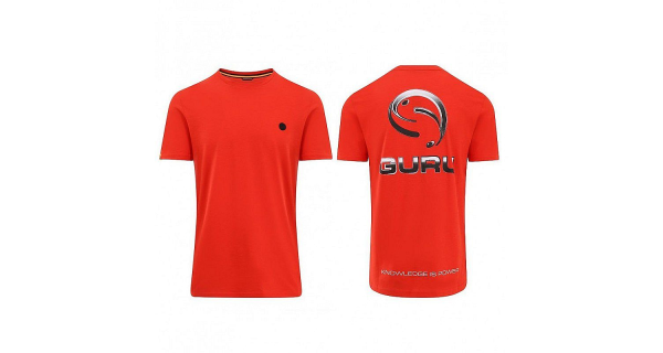GURU - Tričko Semi Logo Tee Red vel. 2XL
