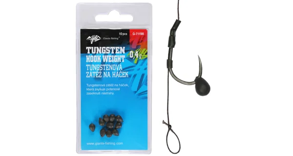 HOBBY-G - Zátěž na háček Tungsten Hook 0,4 g 10 ks