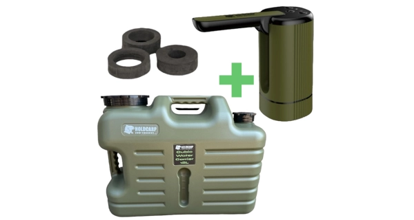 HOLDCARP - Set kanystr a automatická pumpa Smart Rechargeable Tap Cubic Water Carrier 18 l