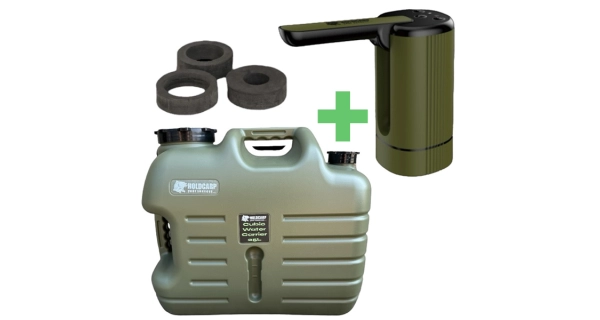 HOLDCARP - Set kanystr a automatická pumpa Smart Rechargeable Tap Cubic Water Carrier 25 l