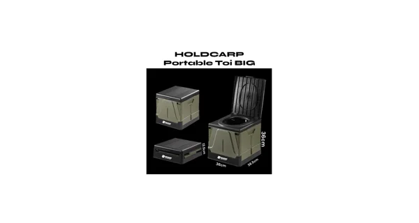 HOLDCARP - Set Skládací přenosná toaleta Portable Toi BIG + Toilet & Shower Tent + Toi Gabrage Kit BIG
