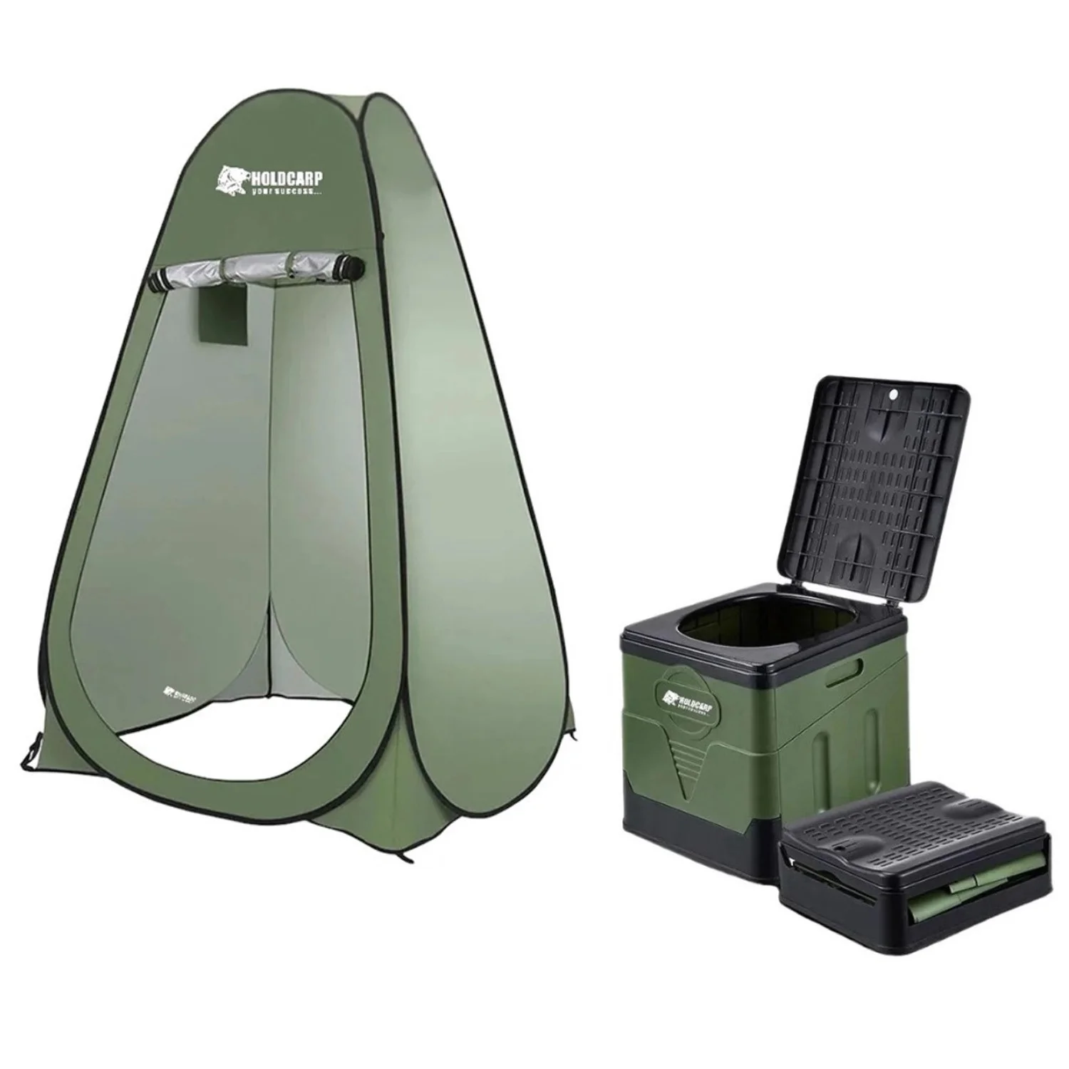 HOLDCARP HOLDCARP - Set Skládací přenosná toaleta Portable Toi + Toilet & Shower Tent + Toilet Garbage Kit
