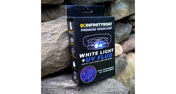 INFINITYBOAT - Dobíjecí čelovka Headlamp Fluo UV + Náhradní baterie