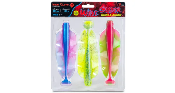 IRON CLAW - Nástraha Wave Glider Mix Kit 1 Hecht & Zander 16 cm 31 g 3 ks