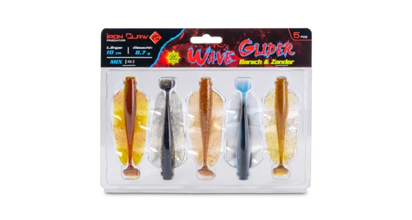 IRON CLAW - Nástraha Wave Glider Mix Kit 2 Barsch & Zander 10 cm 8,7 g 5 ks
