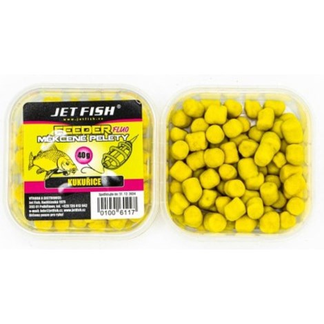 JETFISH - Feeder Fluo měkčené peletky 40 g - kukuřice