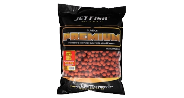 JETFISH - Premium Classicc Boilies 5 kg 20 mm chilli česnek