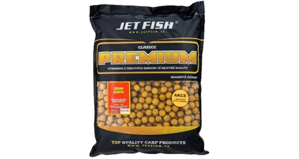 JETFISH - Premium Classicc Boilies 5 kg 20 mm Cream Scopex