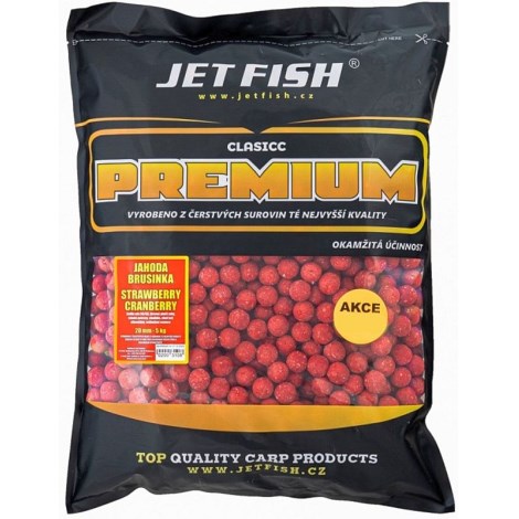 JETFISH - Premium Classicc Boilies 5 kg 20 mm jahoda brusinka