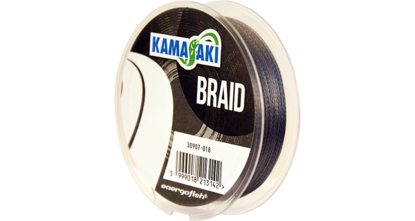 KAMASAKI - Pletená šňůra Braid Šedá 0,30 mm 31,5 kg 100 m