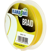 KAMASAKI - Pletená šňůra Braid Žlutá 0,16 mm 13,5 kg 100 m