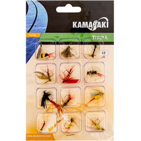 KAMASAKI -  Souprava mušek Fly Trout 1 12 ks