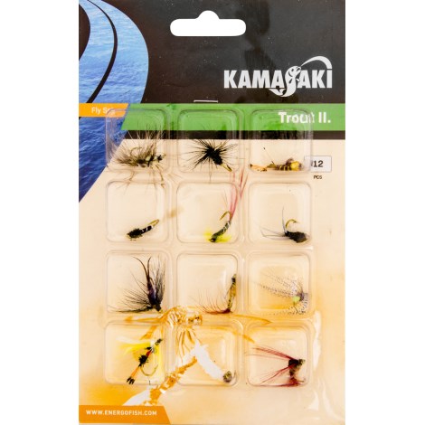 KAMASAKI -  Souprava mušek Fly Trout 2 12 ks